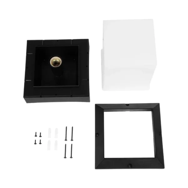 GloboStar® CUBIX 203-0245 Μοντέρνο Επιδαπέδιο Φωτιστικό Μονόφωτο 1 x E27 IP44 Μαύρο Πλαστικό Σώμα - Μ22.5 x Π22.5 x Υ25cm - Image 7