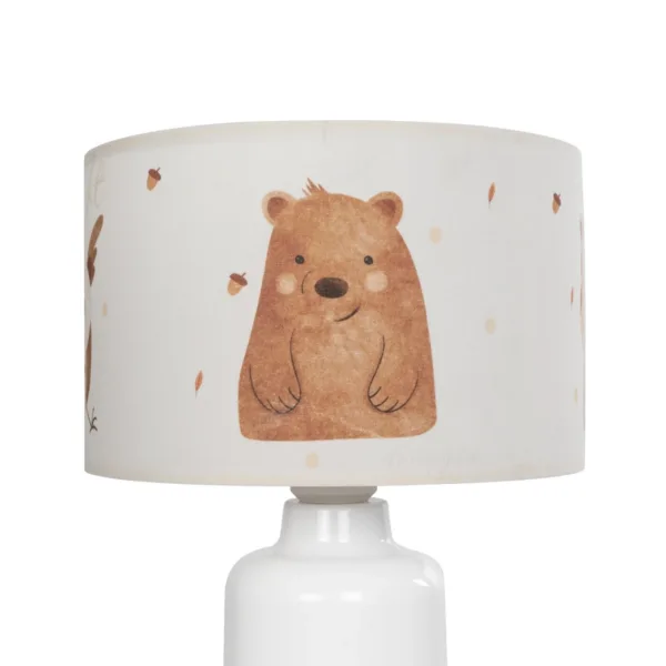 GloboStar® OWL 204-0024 Παιδικό Eπιτραπέζιο Φωτιστικό Φιγούρα Μονόφωτο 1 x E27 IP20 Λευκό & Πορτοκαλί Ύφασμα - Μ24 x Π24 x Υ32cm - Image 7