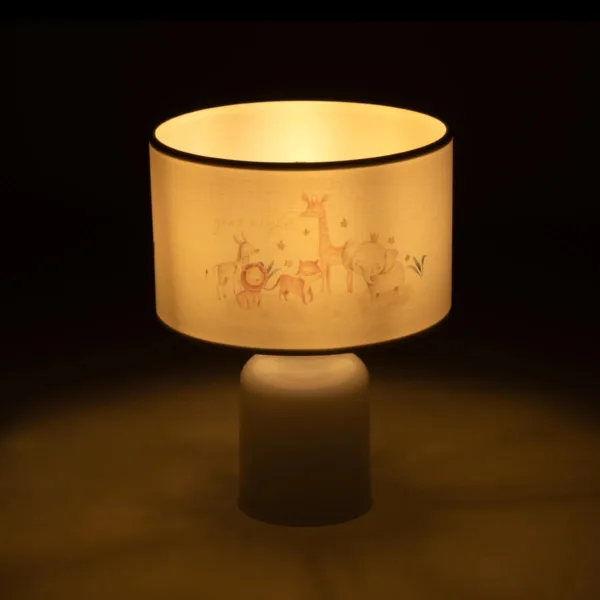 GloboStar® GIRAFFE 204-0026 Παιδικό Eπιτραπέζιο Φωτιστικό Φιγούρα Μονόφωτο 1 x E27 IP20 Λευκό Ύφασμα - Μ24 x Π24 x Υ32cm - Image 2
