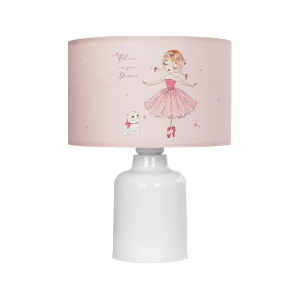 GloboStar® BALLERINA 204-0029 Παιδικό Eπιτραπέζιο Φωτιστικό Φιγούρα Μονόφωτο 1 x E27 IP20 Ροζ Ύφασμα - Μ24 x Π24 x Υ32cm - Image 3