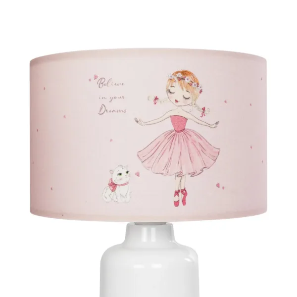GloboStar® BALLERINA 204-0029 Παιδικό Eπιτραπέζιο Φωτιστικό Φιγούρα Μονόφωτο 1 x E27 IP20 Ροζ Ύφασμα - Μ24 x Π24 x Υ32cm - Image 5