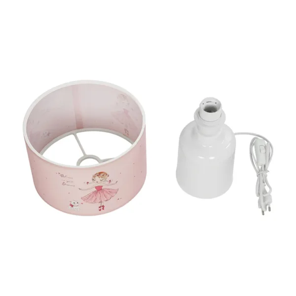 GloboStar® BALLERINA 204-0029 Παιδικό Eπιτραπέζιο Φωτιστικό Φιγούρα Μονόφωτο 1 x E27 IP20 Ροζ Ύφασμα - Μ24 x Π24 x Υ32cm - Image 7