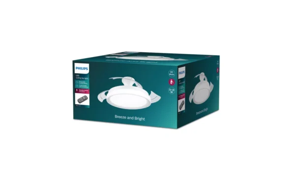 Φωτιστικό με ανεμιστήρα οροφής Philips Bliss 35+28W DC motor με τηλεκοντρόλ Λευκό - Image 2