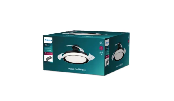 Φωτιστικό με ανεμιστήρα οροφής Philips Bliss 35+28W DC motor με τηλεκοντρόλ Μάυρο - Image 4
