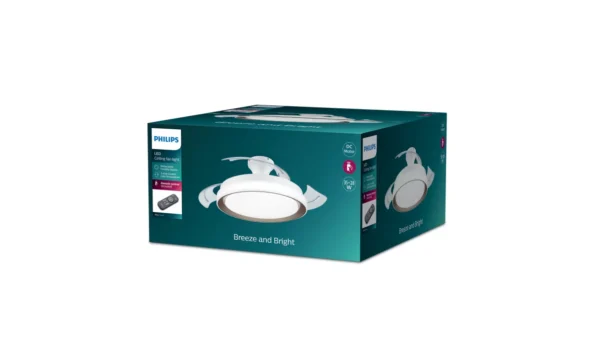 Φωτιστικό με ανεμιστήρα οροφής Philips Bliss 35+28W DC motor με τηλεκοντρόλ Χρυσό - Image 4