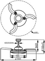Ανεμιστήρας οροφής Philips Bliss 35+28W DC motor με τηλεκοντρόλ Μάυρο - Image 5