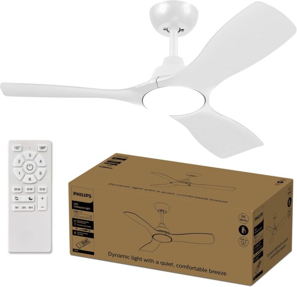 Philips Ανεμιστήρας οροφής Olas 42' 30W+24W DC MOTOR, Λευκός