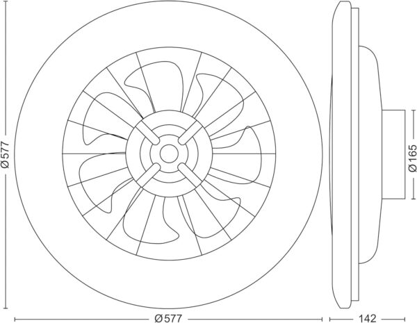 Ανεμιστήρας οροφής Philips Amigo Flat Fan Ceiling IR RD 25W+60W SP ΓΚΡΙ - Image 5