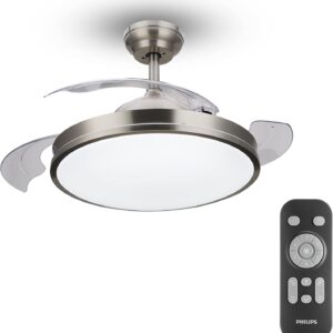 Φωτιστικό με ανεμιστήρα οροφής Philips Bliss 35+28W DC motor με τηλεκοντρόλ Νίκελ
