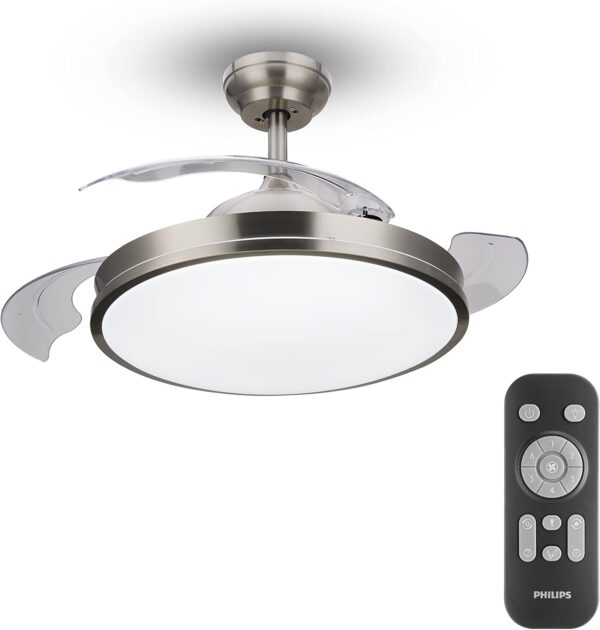Φωτιστικό με ανεμιστήρα οροφής Philips Bliss 35+28W DC motor με τηλεκοντρόλ Νίκελ