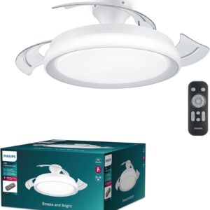 Φωτιστικό με ανεμιστήρα οροφής Philips Bliss 35+28W DC motor με τηλεκοντρόλ Λευκό