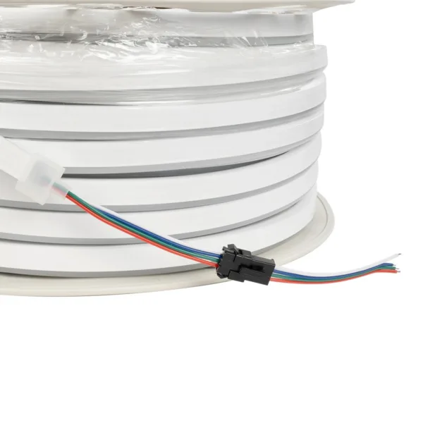 GloboStar® 70568 OVALE 120° Degree Neon Flex Epistar LED SMD 5050 1m 18W/m 60LED/m 1818lm/m 120° DC 24V Αδιάβροχη IP68 RGB Dimmable - Image 3