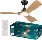 Philips Ανεμιστήρας οροφής Olas 52' 35W+24W DC MOTOR, Μαύρος - Ξύλο