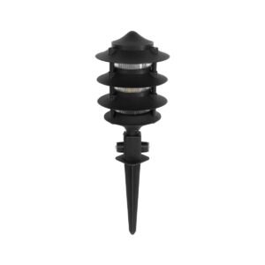 GloboStar® LANTERNA 203-0242 Μοντέρνο Καρφωτό Φωτιστικό Φαναράκι Μονόφωτο 1 x E27 IP44 Μαύρο Πλαστικό Σώμα - Μ17 x Π17 x Υ80cm