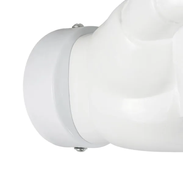 GloboStar® FIST 01137 Μοντέρνο Επιτοίχιο Φωτιστικό Απλίκα Μονόφωτο 1 x E27 IP20 Λευκό Γύψο - Μ15 x Π10 x Υ10cm - Image 6