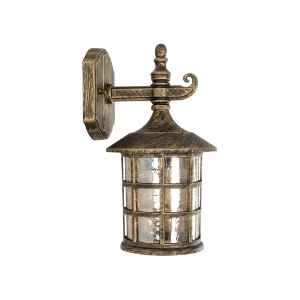 GloboStar® PHAROS 01228 Vintage Επιτοίχιο Φωτιστικό Απλίκα Μονόφωτο 1 x E27 IP20 Mπρούτζινο Μέταλλο - Μ17 x Π19 x Υ29cm - Image 3