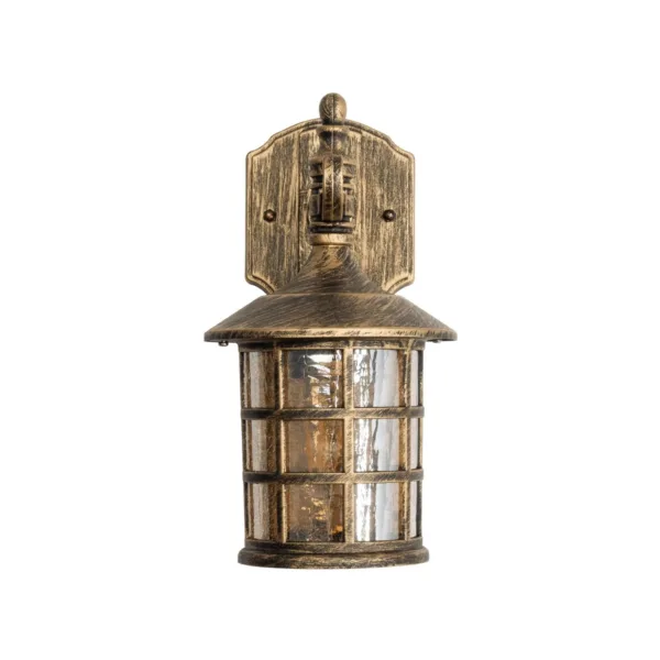 GloboStar® PHAROS 01228 Vintage Επιτοίχιο Φωτιστικό Απλίκα Μονόφωτο 1 x E27 IP20 Mπρούτζινο Μέταλλο - Μ17 x Π19 x Υ29cm - Image 4