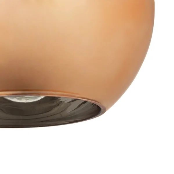 GloboStar® CANDELA 01309 Μοντέρνο Κρεμαστό Φωτιστικό Μπάλα Μονόφωτο 1 x E27 IP20 Χάλκινο Γυαλί - Μ15 x Π15 x Υ13cm - Image 8