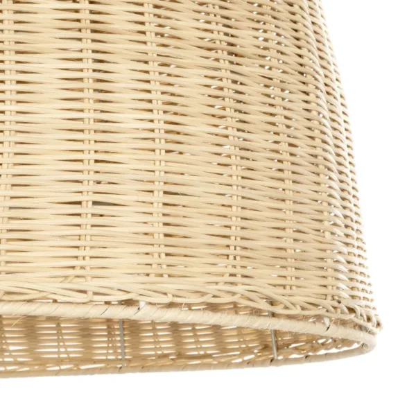 GloboStar® BAHAMAS 01370 Boho Κρεμαστό Φωτιστικό Καμπάνα Μονόφωτο 1 x E27 IP20 Μπεζ Ξύλο - Μ60 x Π60 x Υ60cm - Image 8