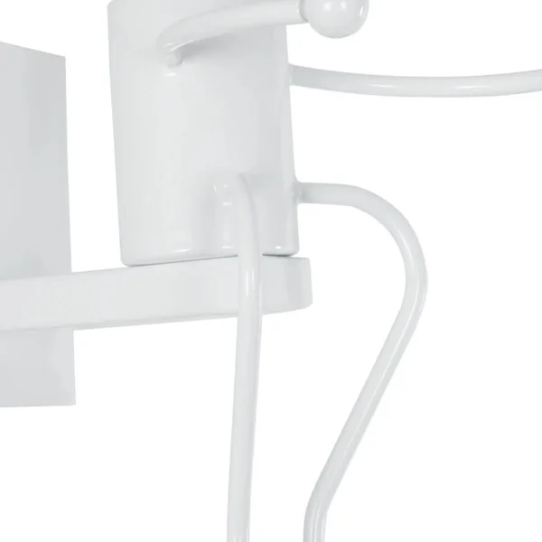 GloboStar® LITTLE MAN 01389 Μοντέρνο Επιτοίχιο Φωτιστικό Απλίκα Μονόφωτο 1 x E27 IP20 Λευκό Μέταλλο - Μ12 x Π19 x Υ17cm - Image 6