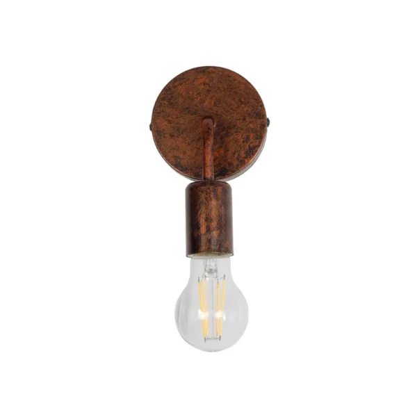 GloboStar® DON 01398 Vintage Επιτοίχιο Φωτιστικό Απλίκα Μονόφωτο 1 x E27 IP20 Χάλκινο Μέταλλο - Μ10 x Π7 x Υ16cm - Image 4