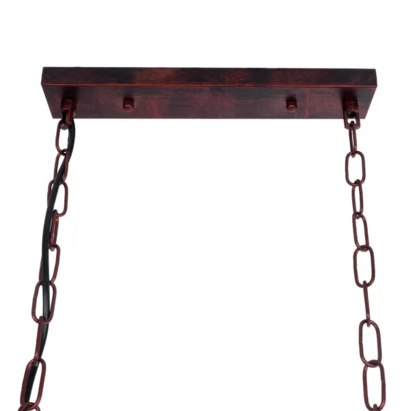 GloboStar® NEST 01645 Vintage Κρεμαστό Φωτιστικό Φιγούρα Δίφωτο 2 x E27 IP20 Χάλκινο Μέταλλο με Πράσινο Πλαστικό - Μ73.6 x Π37.5 x Y38.5cm - Image 10