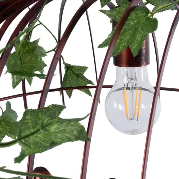 GloboStar® NEST 01645 Vintage Κρεμαστό Φωτιστικό Φιγούρα Δίφωτο 2 x E27 IP20 Χάλκινο Μέταλλο με Πράσινο Πλαστικό - Μ73.6 x Π37.5 x Y38.5cm - Image 9