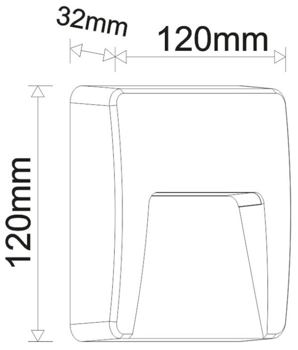 LED ΦΩΤΙΣΤΙΚΟ PC ΕΠΙΤΟΙΧΟ ΕΜΜΕΣOY ΦΩΤΙΣΜΟΥ ΤΕΤΡΑΓΩΝΟ 3W CCT IP65 ΛΕΥΚΟ - Image 2