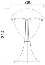 ΦΑΝΑΡΙ ΑΛΟΥΜΙΝΙΟΥ ΕΠΙΔΑΠΕΔΙΟ ΝΤΟΥΙ E27 IP44 ΣΚΟΥΡΙΑ - 9-03607481 - Image 2