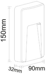 LED ΦΩΤΙΣΤΙΚΟ PC ΕΠΙΤΟΙΧΟ ΕΜΜΕΣΟΥ ΟΡΘΟΓΩΝΙΟ 3W 3000Κ IP65 ΓΚΡΙ - 3-9746 - Image 2