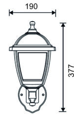 ΦΑΝΑΡΙ PC ΕΠΙΤΟΙΧΟ ΤΕΤΡΑΓΩΝΟ ΔΙΠΛΗΣ ΤΟΠΟΘΕΤΗΣΗΣ Ε27 IP44 ΜΑΥΡΟ - 9-331 - Image 2