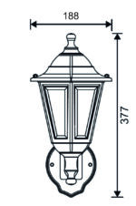 ΦΑΝΑΡΙ PC ΕΠΙΤΟΙΧΟ ΕΞΑΓΩΝΟ ΔΙΠΛΗΣ ΤΟΠΟΘΕΤΗΣ. ΝΤΟΥΙ Ε27 IP44 ΜΑΥΡΟ - 9-381 - Image 2