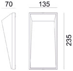 LED ΑΠΛΙΚΑ ΑΛΟΥΜΙΝΙΟΥ ΟΡΘΟΓΩΝΙΑ 9W 3000K ΙΡ54 ΛΕΥΚΗ - 3-89580 - Image 2