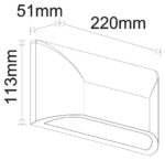 LED ΦΩΤΙΣΤΙΚΟ PC ΕΠΙΤΟΙΧ.ΟΒΑΛ ΜΟΝΗΣ ΚΑΤΕΥΘ.6W 3000Κ IP65 ΓΡΑΦΙΤΗΣ - 9-9661 - Image 3