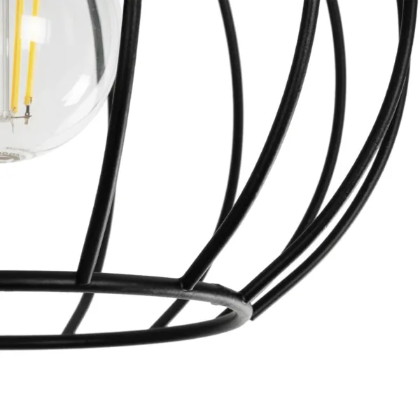 GLOBOSTAR® BITUIN 201-0116 Μοντέρνο Φωτιστικό Οροφής με Ντουί 1 x E27 AC 220-240V IP20 - Μαύρο - Μ21 x Π21 x Υ18cm - Image 6