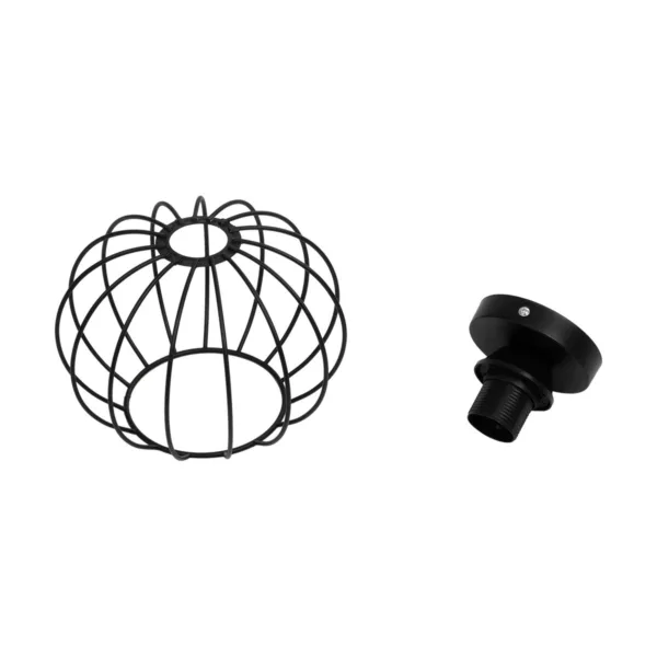 GLOBOSTAR® BITUIN 201-0116 Μοντέρνο Φωτιστικό Οροφής με Ντουί 1 x E27 AC 220-240V IP20 - Μαύρο - Μ21 x Π21 x Υ18cm - Image 7