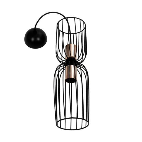 GLOBOSTAR® LAVERA 201-0024 Vintage Κρεμαστό Φωτιστικό Οροφής με Ντουί 1 x E27 AC 220-240V IP20 - Χρυσό & Λευκό - Μ14 x Π14 x Υ44cm - Image 10