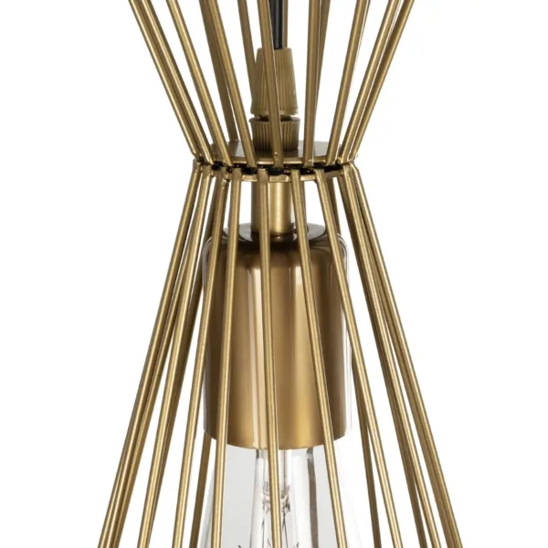GLOBOSTAR® FLIXIO 201-0126 Vintage Κρεμαστό Φωτιστικό Οροφής με Ντουί 3 x E27 AC 220-240V IP20 - Χρυσό - Μ40 x Π40 x Υ70cm - Image 7