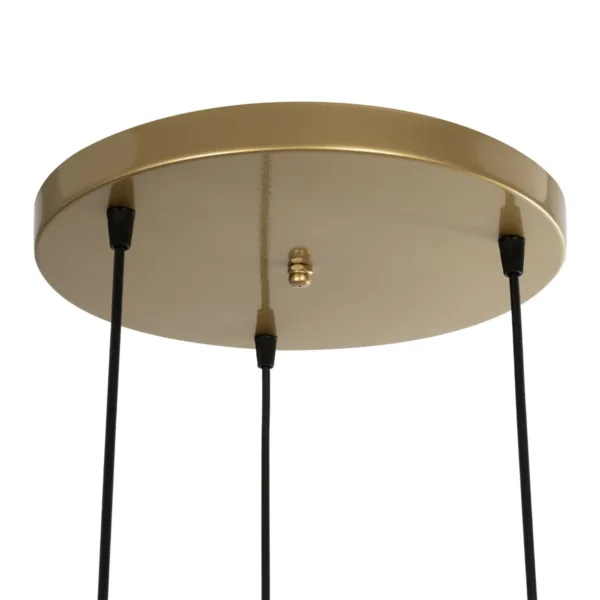 GLOBOSTAR® FLIXIO 201-0126 Vintage Κρεμαστό Φωτιστικό Οροφής με Ντουί 3 x E27 AC 220-240V IP20 - Χρυσό - Μ40 x Π40 x Υ70cm - Image 9