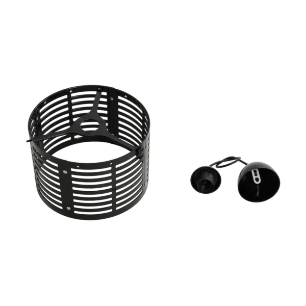 GloboStar® DOMINIC 202-0030 Μοντέρνο Κρεμαστό Φωτιστικό Καπέλο Μονόφωτο 1 x E27 IP20 Μαύρο Πλαστικό - Μ30 x Π30 x Υ70cm - Image 10