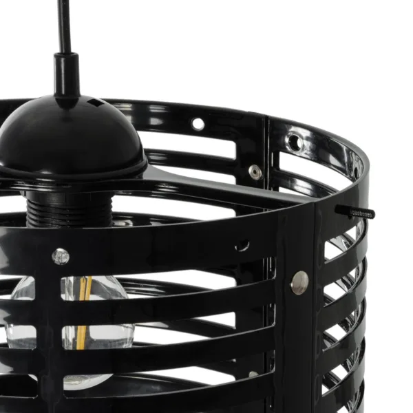 GloboStar® DOMINIC 202-0030 Μοντέρνο Κρεμαστό Φωτιστικό Καπέλο Μονόφωτο 1 x E27 IP20 Μαύρο Πλαστικό - Μ30 x Π30 x Υ70cm - Image 7