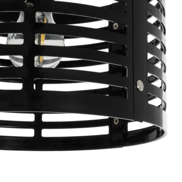 GloboStar® DOMINIC 202-0030 Μοντέρνο Κρεμαστό Φωτιστικό Καπέλο Μονόφωτο 1 x E27 IP20 Μαύρο Πλαστικό - Μ30 x Π30 x Υ70cm - Image 8