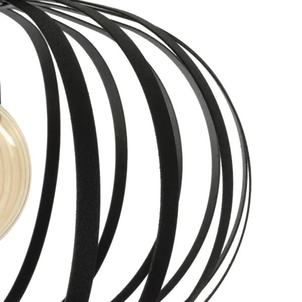 GloboStar® STAR 202-0051 Μοντέρνο Φωτιστικό Οροφής Πλέγμα Μονόφωτο 1 x E27 IP20 Μαύρο Μέταλλο - Μ40 x Π40 x Υ27cm - Image 7