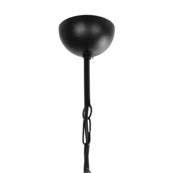 GloboStar® SHORD 202-0056 Μοντέρνο Κρεμαστό Φωτιστικό Ανάρτηση Πολύφωτο 4 x E27 IP20 Μαύρο Μέταλλο με Μελί Γυαλί - Μ40 x Π40 x Υ27cm - Image 9