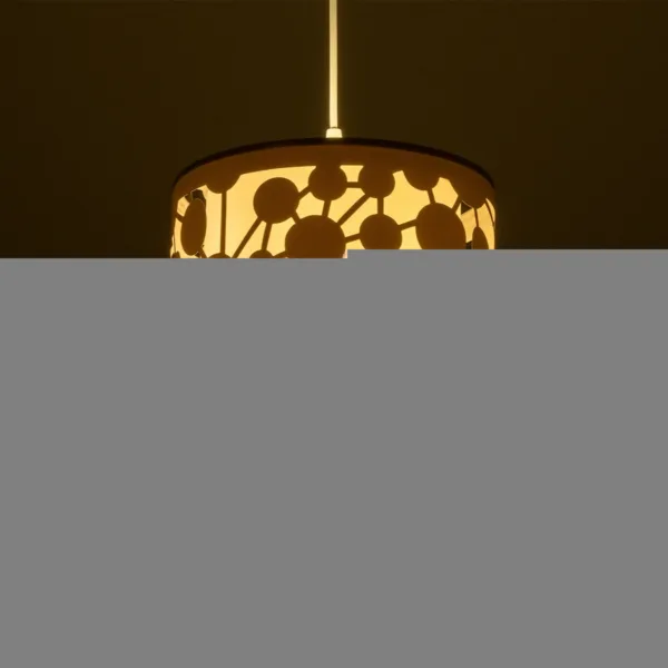 GloboStar® PETAL 203-0065 Μοντέρνο Κρεμαστό Φωτιστικό Καπέλο Μονόφωτο 1 x E27 IP20 Λευκό Πλαστικό - Μ23.5 x Π23.5 x Υ76cm - Image 2