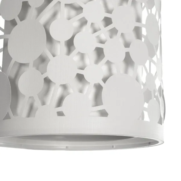 GloboStar® PETAL 203-0065 Μοντέρνο Κρεμαστό Φωτιστικό Καπέλο Μονόφωτο 1 x E27 IP20 Λευκό Πλαστικό - Μ23.5 x Π23.5 x Υ76cm - Image 8