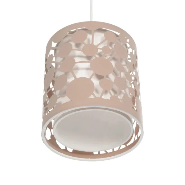 GloboStar® PETAL 203-0066 Μοντέρνο Κρεμαστό Φωτιστικό Καπέλο Μονόφωτο 1 x E27 IP20 Ροζ Πλαστικό - Μ23.5 x Π23.5 x Υ76cm - Image 5