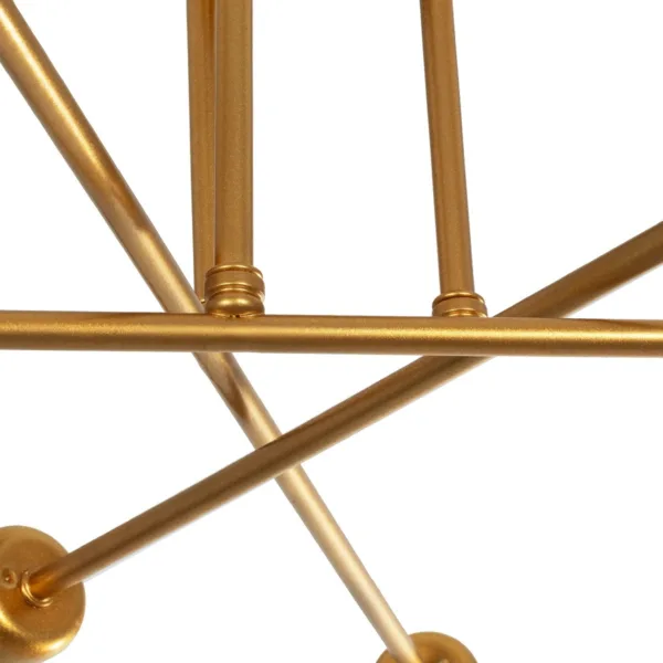 GloboStar® SPIDI 203-0114 Μοντέρνο Φωτιστικό Οροφής Πλέγμα Πολύφωτο 6 x E27 IP20 Ροζ Χρυσό Μέταλλο - Μ61 x Π61 x Υ37cm - Image 5