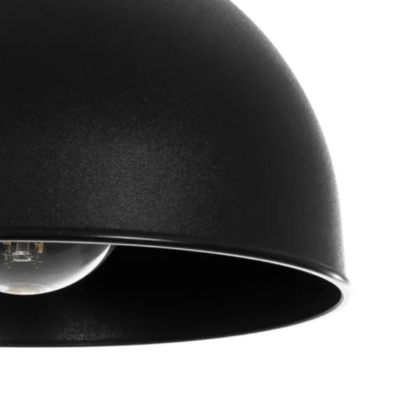 GloboStar® ΗUT 203-0145 Μοντέρνο Κρεμαστό Φωτιστικό Καμπάνα Μονόφωτο 1 x E27 IP20 Μάυρο με Χρυσό Πλαστικό - Μ17.5 x Π17.5 x Υ80cm - Image 8