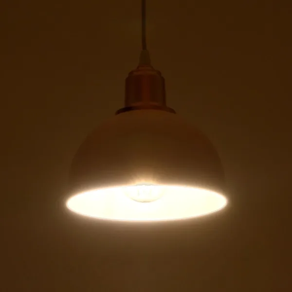 GloboStar® ΗUT 203-0147 Μοντέρνο Κρεμαστό Φωτιστικό Καμπάνα Μονόφωτο 1 x E27 IP20 Λευκό με Χρυσό Πλαστικό - Μ17.5 x Π17.5 x Υ80cm - Image 2